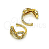 Earcuff 02.210.0678 Oro Laminado, Diseño de Infinito, con Blanca Micro Pave, Pulido, Tono Dorado