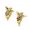 Earcuff 02.210.0684 Oro Laminado, Diseño de Abeja, con Blanca Micro Pave, Pulido, Tono Dorado