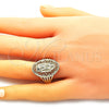 Anillo Elegante 01.380.0032.09 Oro Laminado, Diseño de Guadalupe, Pulido, Tono Dorado (Size 9)