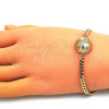 Pulsera Elegante 03.193.0001.07 Oro Laminado, con Blanca Micro Pave, Pulido, Tono Dorado (04 MM Thickness, 7 Inches Length)