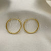 Argolla Pequeña 02.58.0081.20 Oro Laminado, Pulido, Tono Dorado