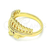 Anillo Multi Piedra 01.185.0019.09 Oro Laminado, con Granate and Blanca Zirconia Cubica, Pulido, Tono Dorado (Size 9)