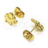 Arete Dormilona 02.213.0401 Oro Laminado, Diseño de Elefante, Pulido, Tono Dorado