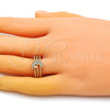 Anillo Multi Piedra 01.310.0018 Oro Laminado, Diseño de Luna y Estrella, con Blanca Micro Pave, Pulido, Tono Dorado (One size fits all)