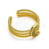 Anillo Multi Piedra 01.310.0018 Oro Laminado, Diseño de Luna y Estrella, con Blanca Micro Pave, Pulido, Tono Dorado (One size fits all)