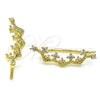 Earcuff 02.210.0725 Oro Laminado, con Blanca Zirconia Cubica, Pulido, Tono Dorado