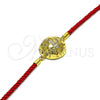 Pulsera Elegante 03.193.0012.06 Oro Laminado, con Blanca Micro Pave, Pulido, Tono Dorado (02 MM Thickness, 6 Inches Length)