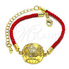 Pulsera Elegante 03.193.0012.06 Oro Laminado, con Blanca Micro Pave, Pulido, Tono Dorado (02 MM Thickness, 6 Inches Length)