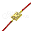 Pulsera Elegante 03.193.0013.06 Oro Laminado, Diseño de Avión, con Blanca Micro Pave, Pulido, Tono Dorado (02 MM Thickness, 6 Inches Length)