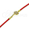 Pulsera Elegante 03.193.0014.06 Oro Laminado, Diseño de Palmera, con Blanca Micro Pave, Pulido, Tono Dorado (02 MM Thickness, 6 Inches Length)