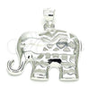 Dije Elegante 05.398.0035 Plata Rodinada, Diseño de Elefante, Pulido, Crudo