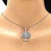Dije Elegante 05.398.0061 Plata Rodinada, Diseño de Ãrbol, Pulido, Crudo