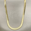 Gargantilla Basica 04.02.0013.20 Oro Laminado, Pulido, Tono Dorado (04 MM Thickness, 20 Inches Length)