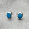 Arete Dormilona 02.399.0034 Plata Rodinada, con Perla Turquoise, Pulido, Tono Plateado