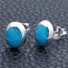 Arete Dormilona 02.399.0034 Plata Rodinada, con Perla Turquoise, Pulido, Tono Plateado
