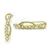 Earcuff 02.210.0737 Oro Laminado, con Blanca Zirconia Cubica, Pulido, Tono Dorado