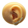 Earcuff 02.210.0737 Oro Laminado, con Blanca Zirconia Cubica, Pulido, Tono Dorado