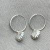 Argolla Pequeña 02.401.0020.15 Plata Rodinada, Diseño de Concha, Pulido, Tono Plateado