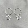 Argolla Pequeña 02.401.0021.15 Plata Rodinada, Diseño de Estrella, Pulido, Tono Plateado