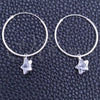Argolla Pequeña 02.401.0048.25 Plata Rodinada, Diseño de Estrella, con Zirconia Cubica Blanca, Pulido, Tono Plateado