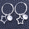 Argolla Pequeña 02.401.0051.15 Plata Rodinada, Diseño de Estrella, con Zirconia Cubica Blanca, Pulido, Tono Plateado