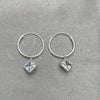 Argolla Pequeña 02.401.0053.15 Plata Rodinada, con Zirconia Cubica Blanca, Pulido, Tono Plateado