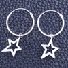 Argolla Pequeña 02.402.0021.15 Plata Rodinada, Diseño de Estrella, Pulido, Tono Plateado