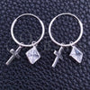 Argolla Pequeña 02.402.0029.15 Plata Rodinada, Diseño de Cruz, con Zirconia Cubica Blanca, Pulido, Tono Plateado