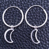 Argolla Pequeña 02.402.0048.15 Plata Rodinada, Diseño de Luna, Pulido, Tono Plateado