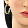 Arete Dormilona 02.195.0155 Oro Laminado, con Blanca Micro Pave, Pulido, Tono Dorado