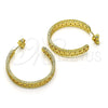 Arete Dormilona 02.195.0155 Oro Laminado, con Blanca Micro Pave, Pulido, Tono Dorado