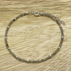 Pulsera Elegante 03.402.0001.07 Plata Rodinada, Diseño de Bola, con Cristal Verde Claro, Pulido, Tono Plateado (Grosor 02 MM, 7 Pulgadas de Largo)