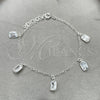 Pulsera Elegante 03.401.0001.07 Plata Rodinada, Pulido, Tono Plateado (Grosor 02 MM, 7 Pulgadas de Largo)