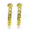 Argolla Mediana 02.210.0755.30 Oro Laminado, Diseño de Cubana, Pulido, Tono Dorado