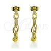 Argolla Mediana 02.210.0762.30 Oro Laminado, Diseño de Paperclip, Pulido, Tono Dorado