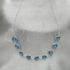 Gargantilla Elegante 04.401.0009.18 Plata Rodinada, Diseño de Ojo Griego y Snake, con Cristal Turquoise, Pulido, Tono Plateado (Grosor 02 MM, 18 Pulgadas de Largo)