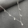 Gargantilla Elegante 04.402.0004.18 Plata Rodinada, Diseño de Rolo y Bola, con Zirconia Cubica Blanca, Pulido, Tono Plateado (Grosor 06 MM, 18 Pulgadas de Largo)
