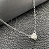 Gargantilla Elegante 04.401.0017.18 Plata Rodinada, Diseño de Corazón y Rolo, con Zirconia Cubica Blanca, Pulido, Tono Plateado (Grosor 06 MM, 18 Pulgadas de Largo)