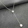 Gargantilla Elegante 04.401.0018.18 Plata Rodinada, Diseño de Estrella y Rolo, con Zirconia Cubica Blanca, Pulido, Tono Plateado (Grosor 08 MM, 18 Pulgadas de Largo)