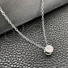 Gargantilla Elegante 04.401.0019.18 Plata Rodinada, Diseño de Flor y Rolo, con Zirconia Cubica Blanca, Pulido, Tono Plateado (Grosor 06 MM, 18 Pulgadas de Largo)