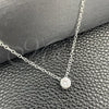 Gargantilla Elegante 04.401.0023.18 Plata Rodinada, Diseño de Rolo, con Zirconia Cubica Blanca, Pulido, Tono Plateado (Grosor 05 MM, 18 Pulgadas de Largo)