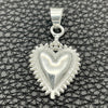 Dije Religioso 05.392.0027 Plata Rodinada, Diseño de Corazón y Llave, Pulido, Tono Plateado