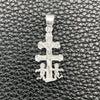 Dije Religioso 05.392.0039 Plata Rodinada, Diseño de Crucifijo, Pulido, Tono Plateado