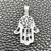 Dije Elegante 05.392.0045 Plata Rodinada, Diseño de Mano de Dios, Pulido, Tono Plateado