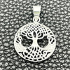 Dije Elegante 05.392.0056 Plata Rodinada, Diseño de Ãrbol, Pulido, Tono Plateado