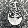 Dije Elegante 05.392.0058 Plata Rodinada, Diseño de Ãrbol, Pulido, Tono Plateado