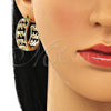 Argolla Mediana 02.210.0794.30 Oro Laminado, Diseño de Elefante, con Blanca Micro Pave, Pulido, Tono Dorado