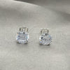 Arete Dormilona 02.401.0054.09 Plata Rodinada, con Zirconia Cubica Blanca, Pulido, Tono Plateado