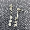 Arete Largo 02.401.0067 Plata Rodinada, con Zirconia Cubica Blanca, Pulido, Tono Plateado