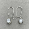 Arete Largo 02.401.0069 Plata Rodinada, con Zirconia Cubica Blanca, Pulido, Tono Plateado